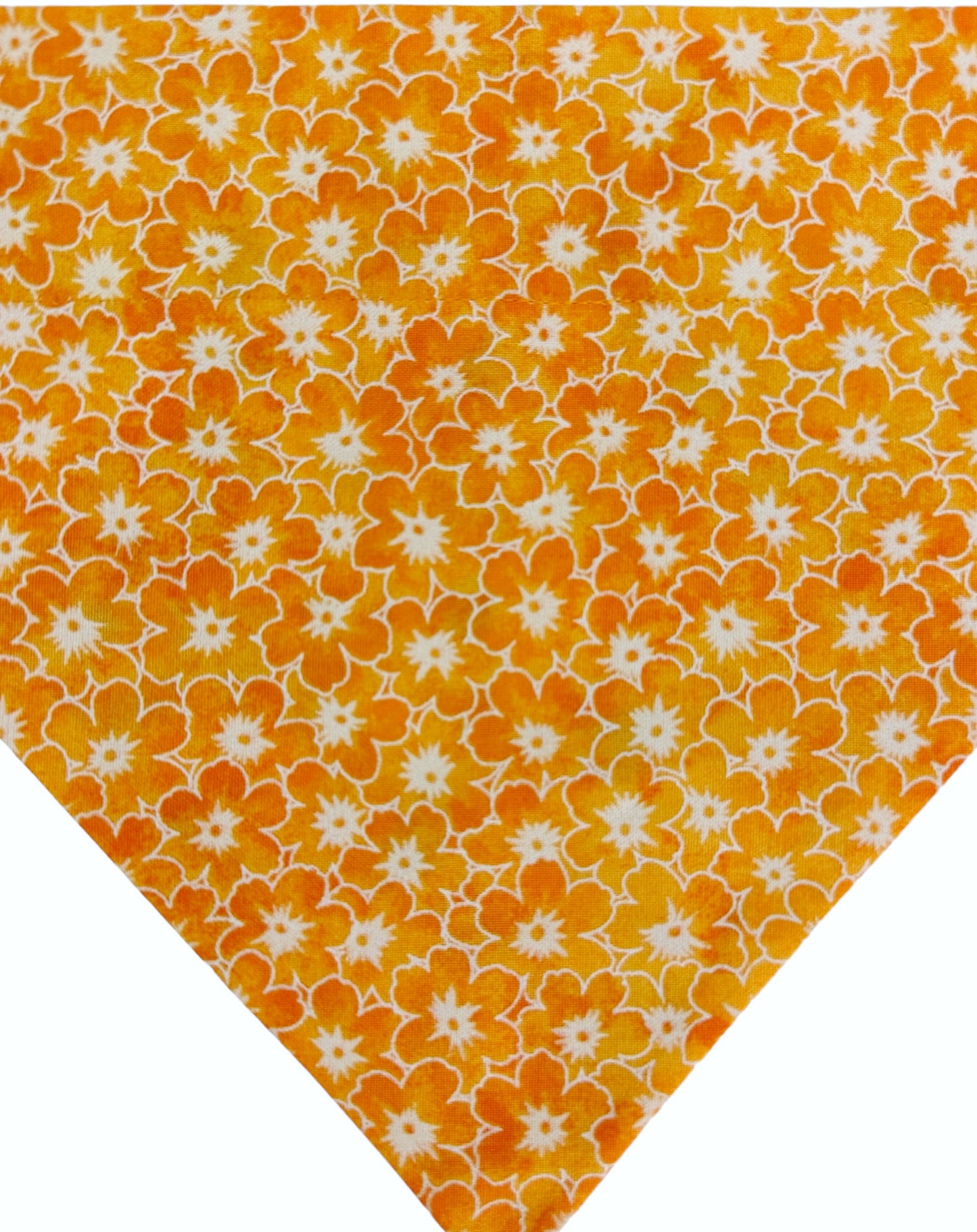 Orange Blossoms and Mosaics Handmade Reversible Slip-on Bandana