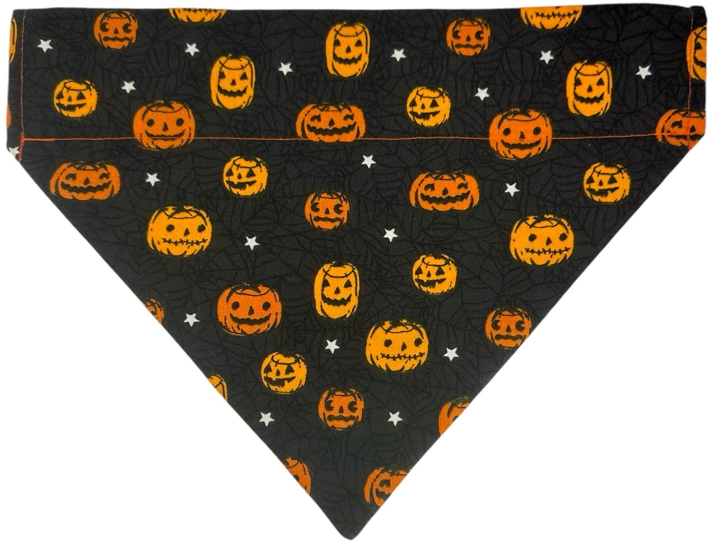 Jack-O’-Lantern Handmade Reversible Slip-on Bandana