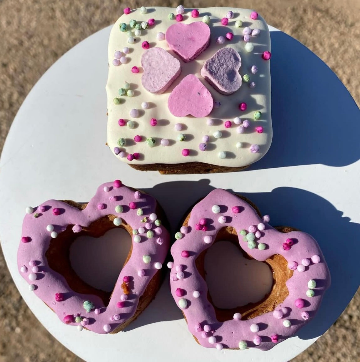 Heart-Shaped Dog Donuts