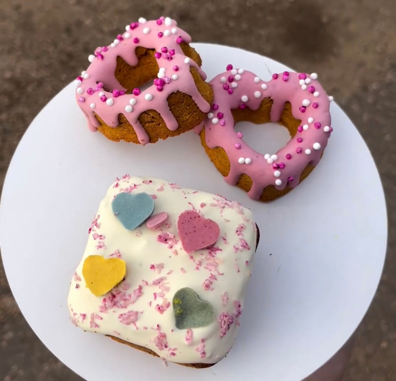 Heart-Shaped Dog Donuts