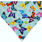 Butterflies and Yellow Flowers Handmade Reversible Slip-on Bandana