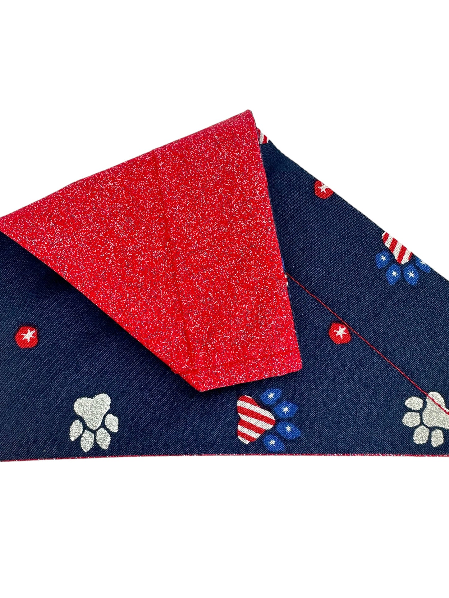 PAWty In The USA Handmade Reversible Slip-on Bandana