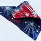 Stars and Fireworks Handmade Reversible Slip-on Bandana