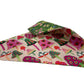 Garden Flowers and Mushrooms Handmade Reversible Slip-on Bandana