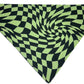 Harlequin and Warped Plaid Handmade Reversible Slip-on Bandana