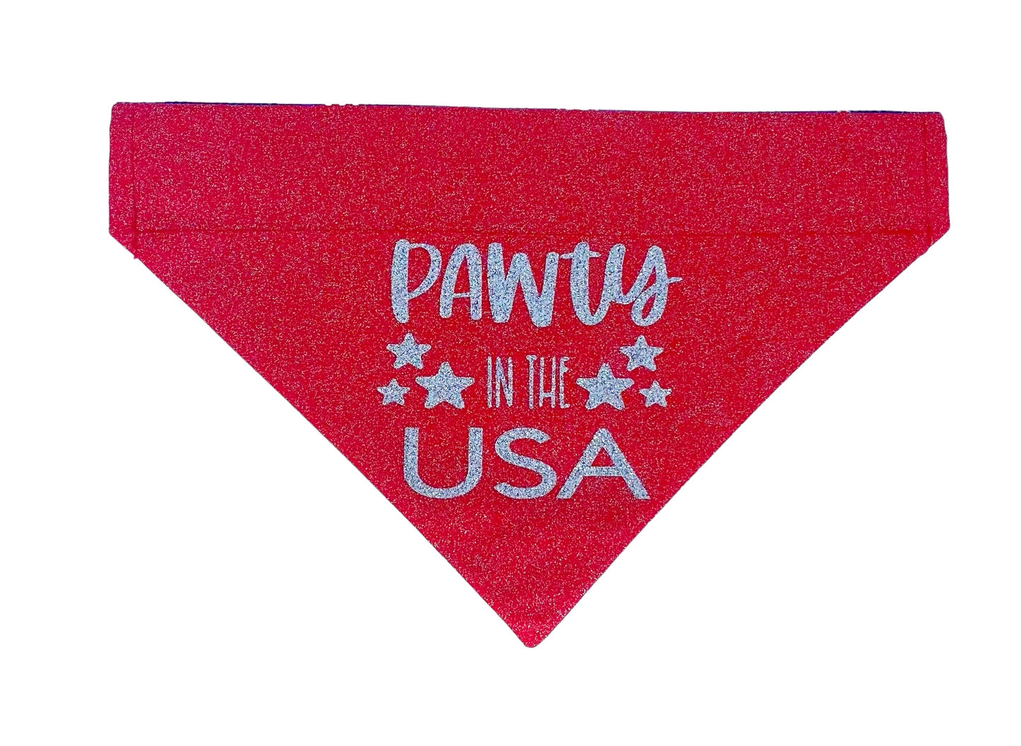 PAWty In The USA Handmade Reversible Slip-on Bandana