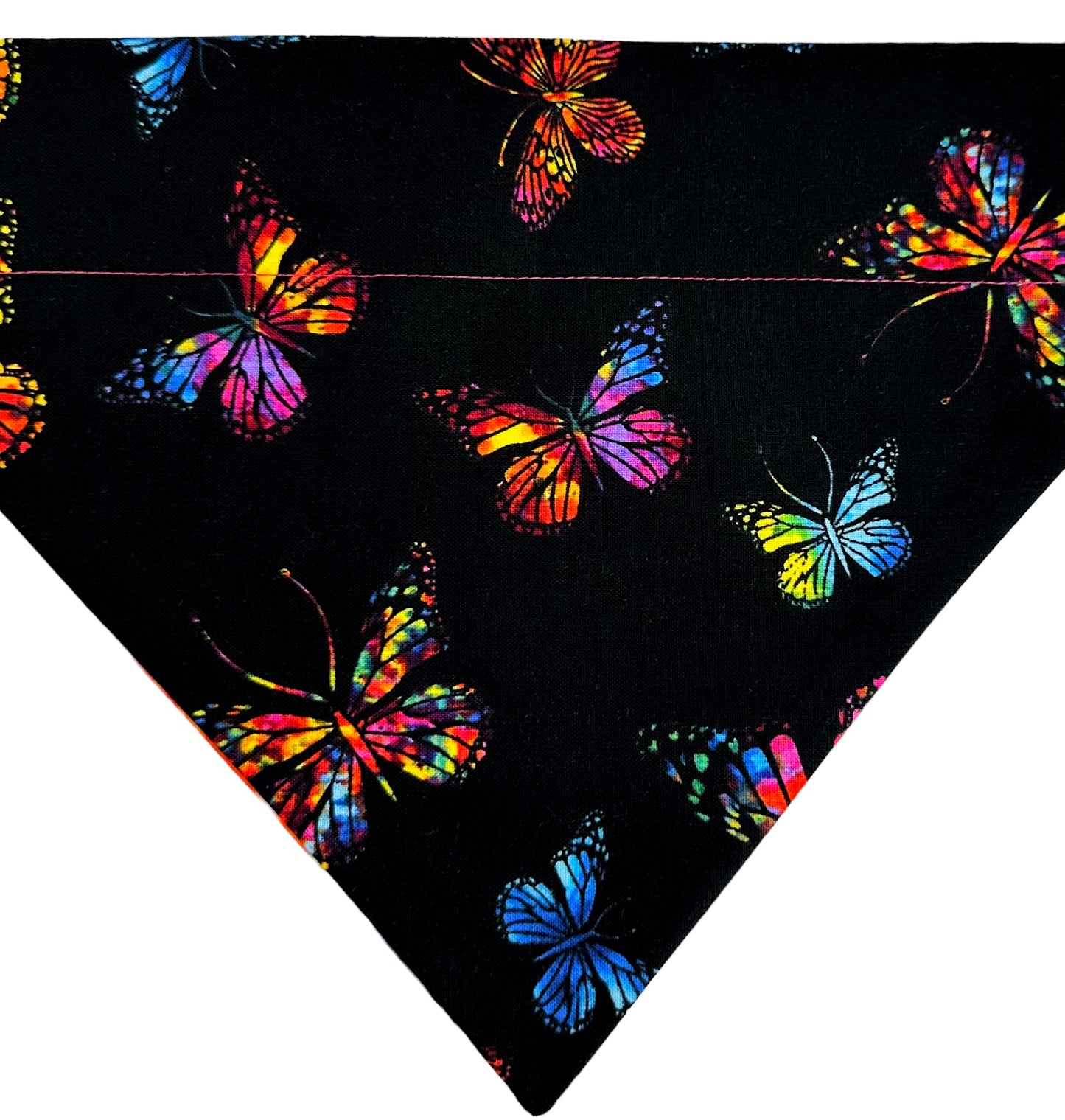 Stained Glass Butterflies Handmade Reversible Slip-on Bandana