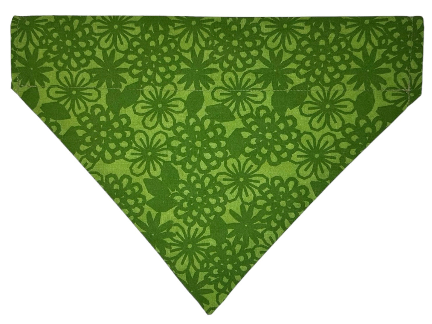 Watermelon and Dark Green Handmade Reversible Slip-on Bandana