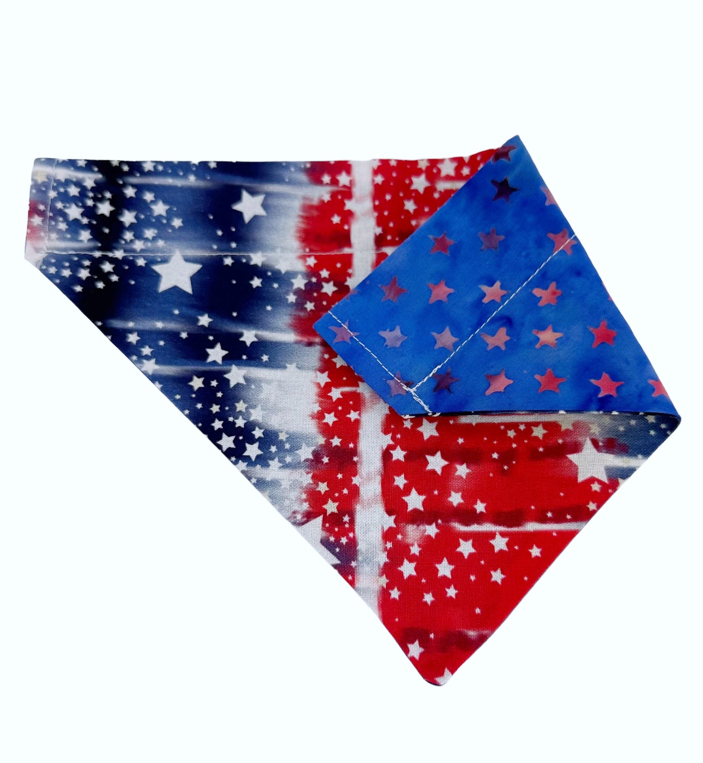 Stars and Stripes Handmade Reversible Slip-on Bandana