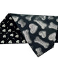 Biscuits and Glow-in-the-Dark Bones Handmade Reversible Slip-on Bandana