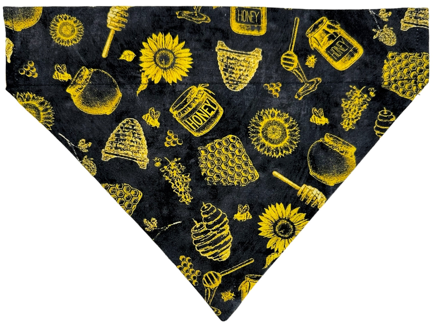 Embroidered Honeybee Handmade Reversible Slip-on Bandana