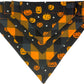 Jack-O’-Lantern Handmade Reversible Slip-on Bandana