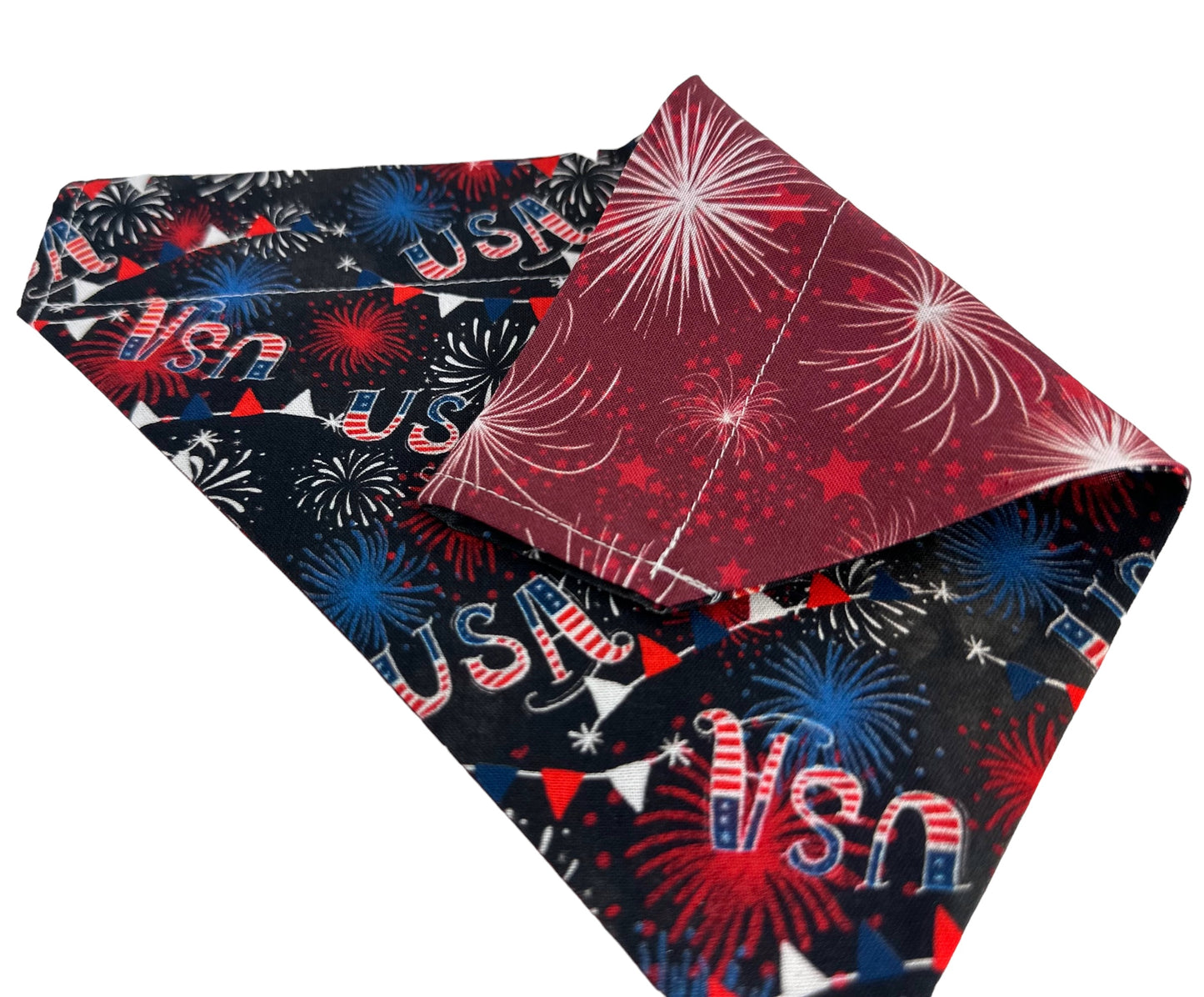 Party in the USA Handmade Reversible Slip-on Bandana