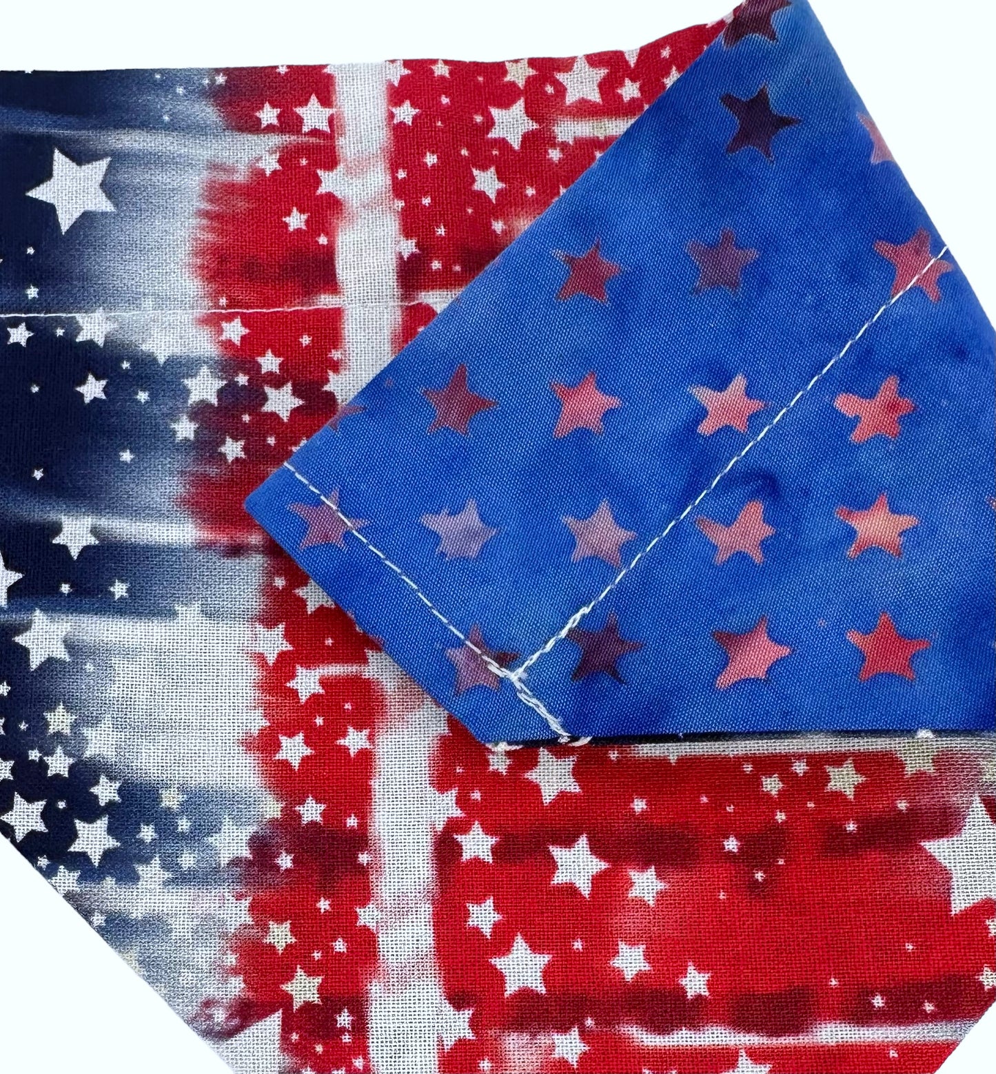 Stars and Stripes Handmade Reversible Slip-on Bandana