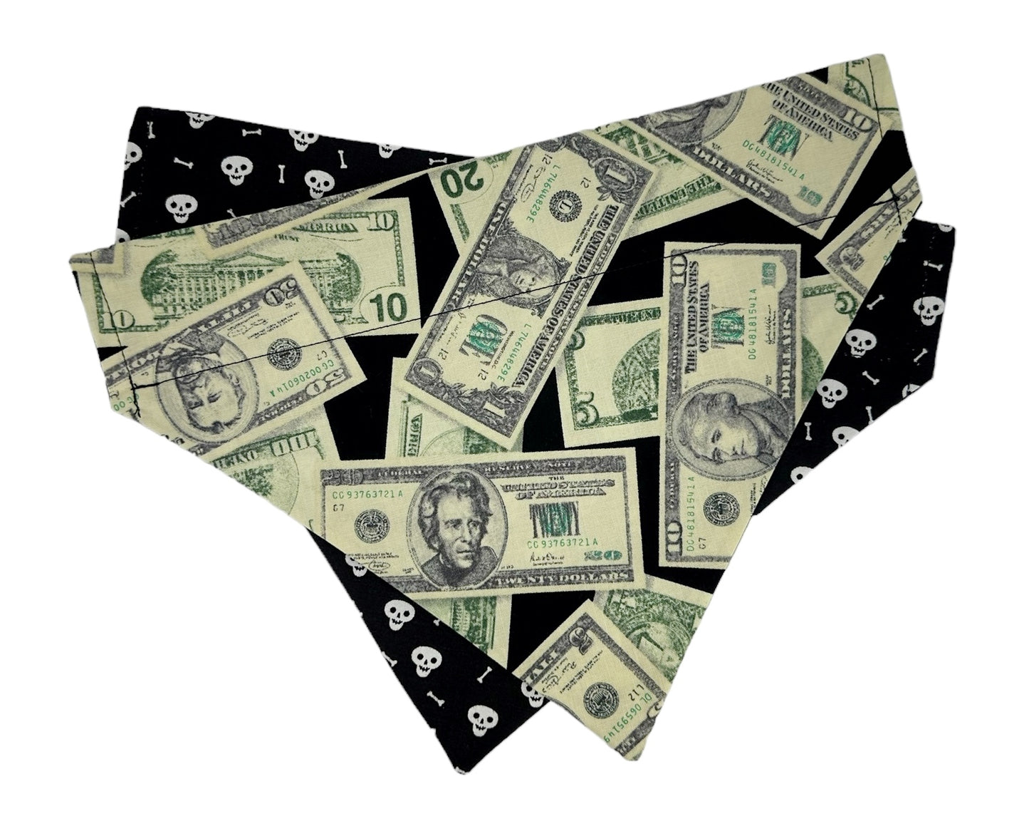 100 Bones Glow-in-the-Dark Handmade Reversible Slip-on Bandana