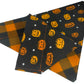 Jack-O’-Lantern Handmade Reversible Slip-on Bandana