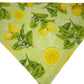 Lemon Blossoms and Green Flowers Handmade Reversible Slip-on Bandana