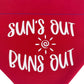 Sun’s Out Buns Out Handmade Reversible Slip-on Bandana