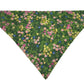 Garden Flowers and Mushrooms Handmade Reversible Slip-on Bandana