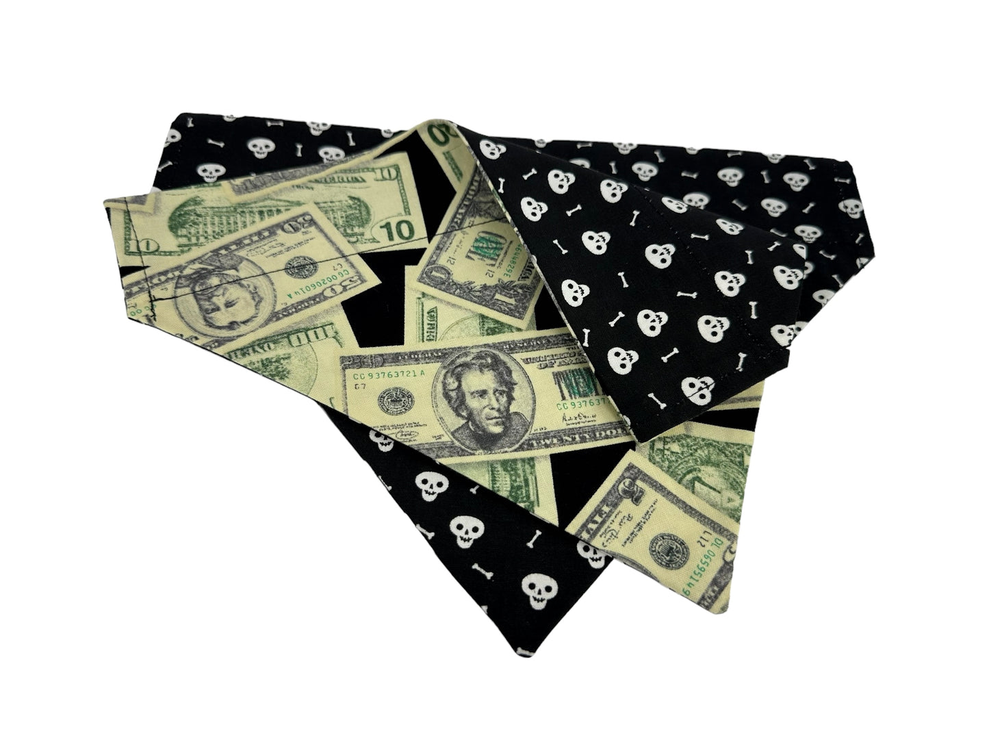 100 Bones Glow-in-the-Dark Handmade Reversible Slip-on Bandana