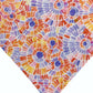 Orange Blossoms and Mosaics Handmade Reversible Slip-on Bandana