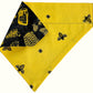 Embroidered Honeybee Handmade Reversible Slip-on Bandana