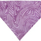 Butterflies and Purple Marble Handmade Reversible Slip-on Bandana