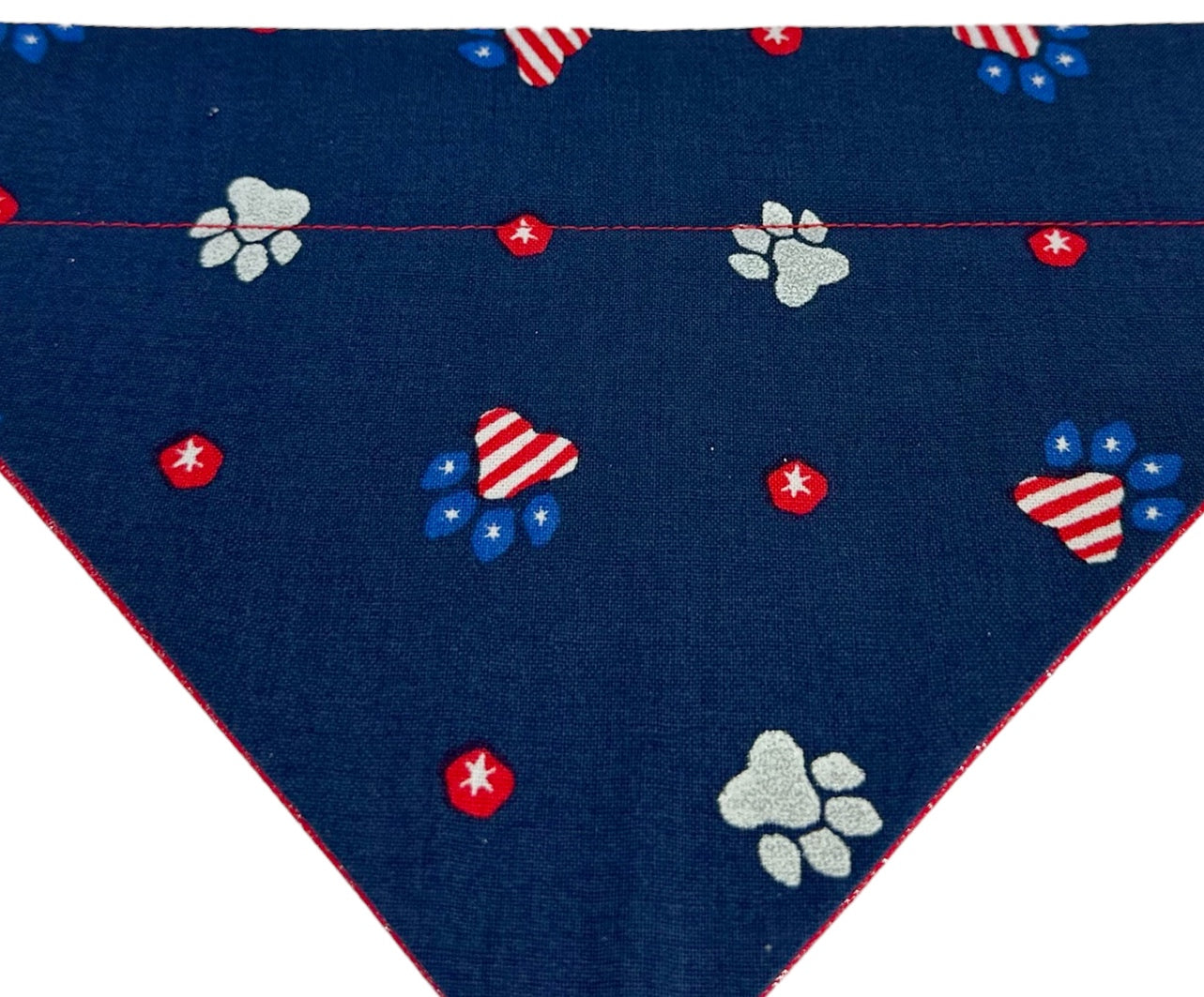 PAWty In The USA Handmade Reversible Slip-on Bandana