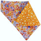 Orange Blossoms and Mosaics Handmade Reversible Slip-on Bandana