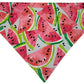 Watermelon and Pink Picnic Handmade Reversible Slip-on Bandana