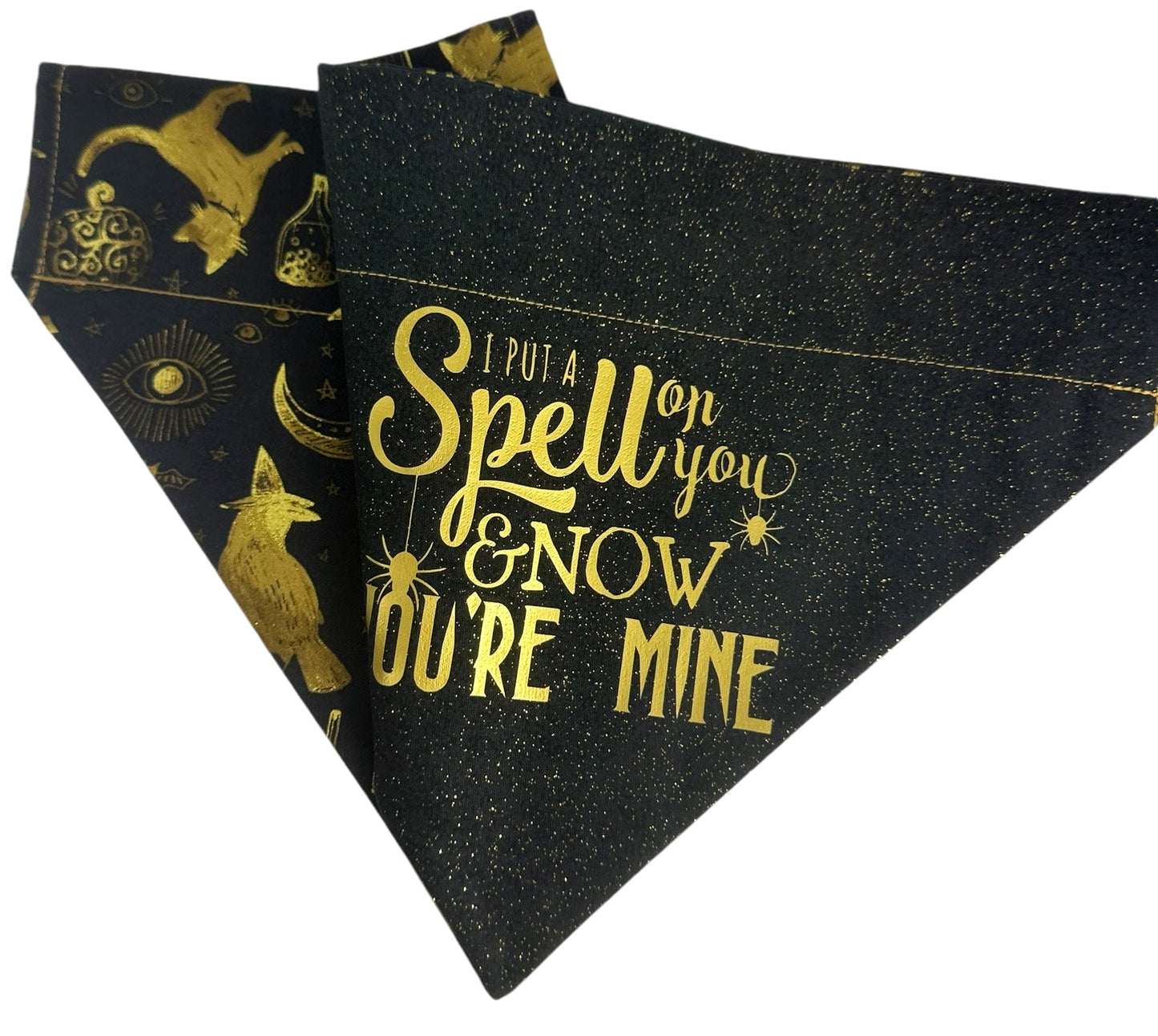 I Put A Spell On You Handmade Reversible Slip-on Bandana