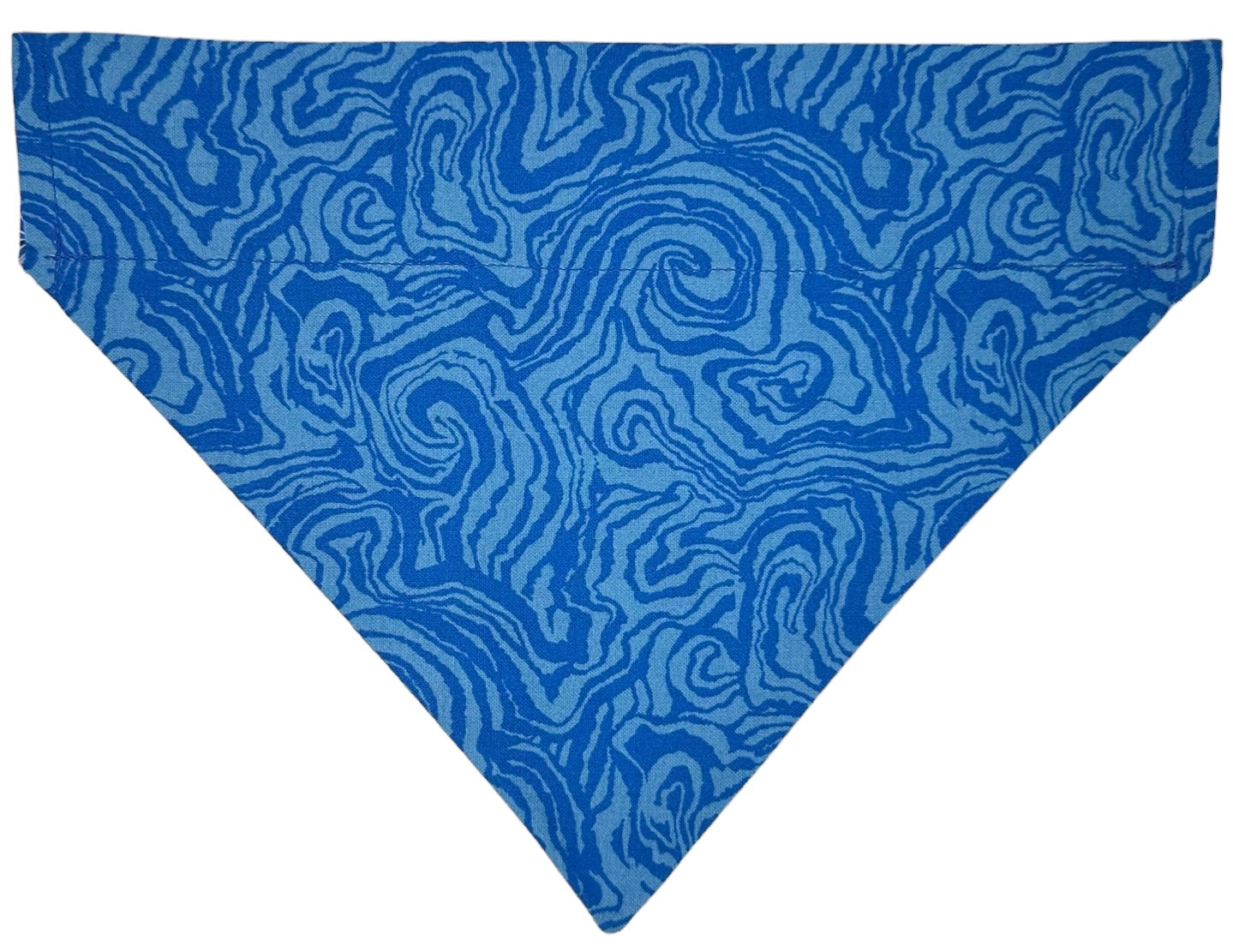 Blue Marble and Kaleidoscope Handmade Reversible Slip-on Bandana