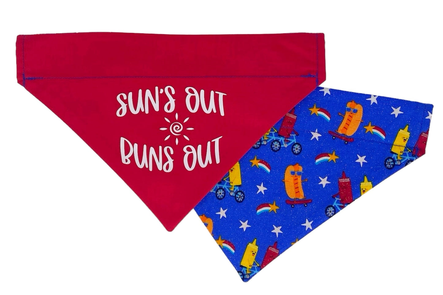 Sun’s Out Buns Out Handmade Reversible Slip-on Bandana