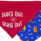 Sun’s Out Buns Out Handmade Reversible Slip-on Bandana