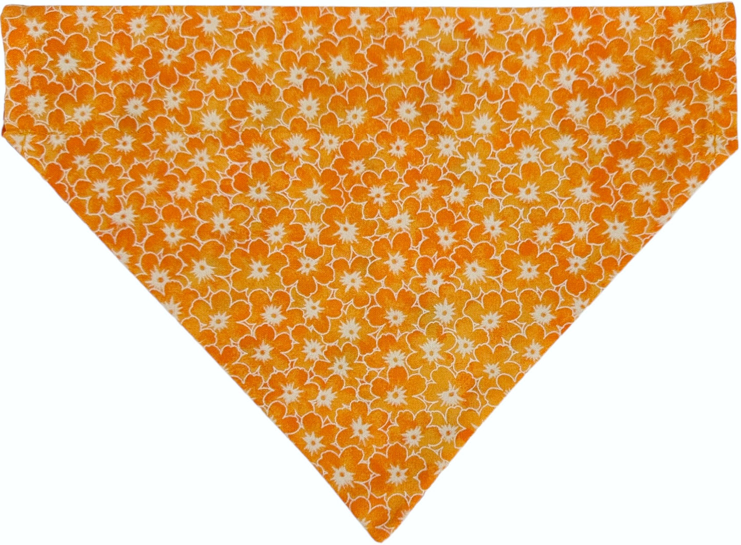 Orange Blossoms and Mosaics Handmade Reversible Slip-on Bandana