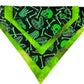 Acid Skull and Bones Glow-In-The-Dark Handmade Reversible Slip-on Bandana