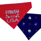 PAWty In The USA Handmade Reversible Slip-on Bandana