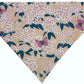 Butterflies and Purple Marble Handmade Reversible Slip-on Bandana