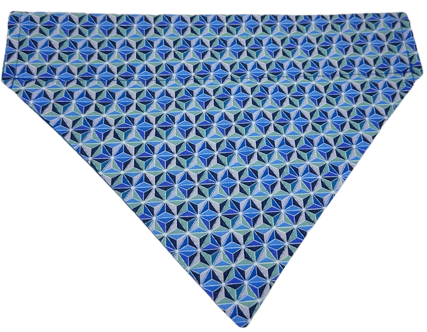 Blue Marble and Kaleidoscope Handmade Reversible Slip-on Bandana