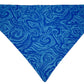 Geode Blue and Glow-in-the-Dark Bones Handmade Reversible Slip-on Bandana