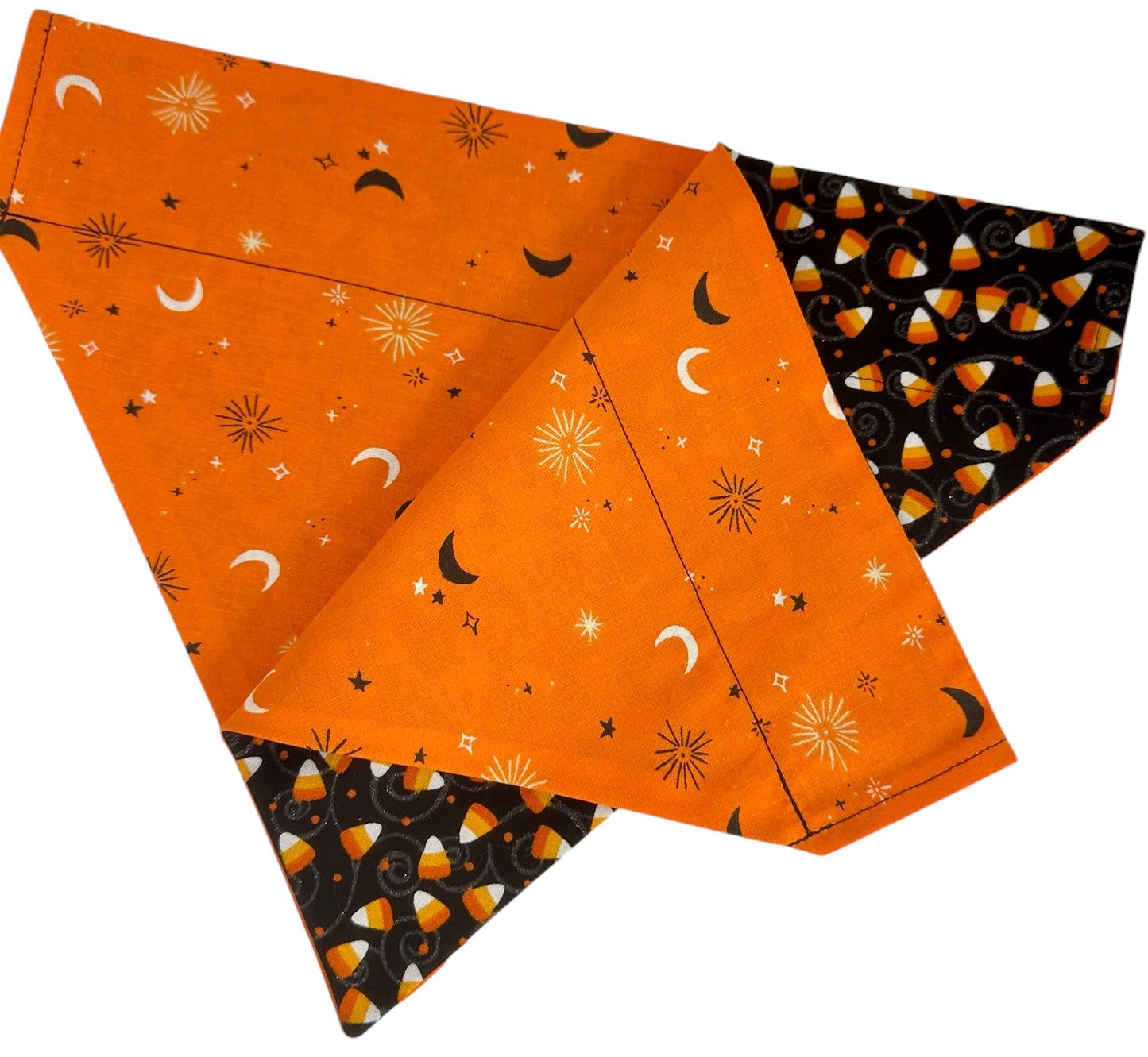 Celestial Candy Corn Handmade Reversible Slip-on Bandana