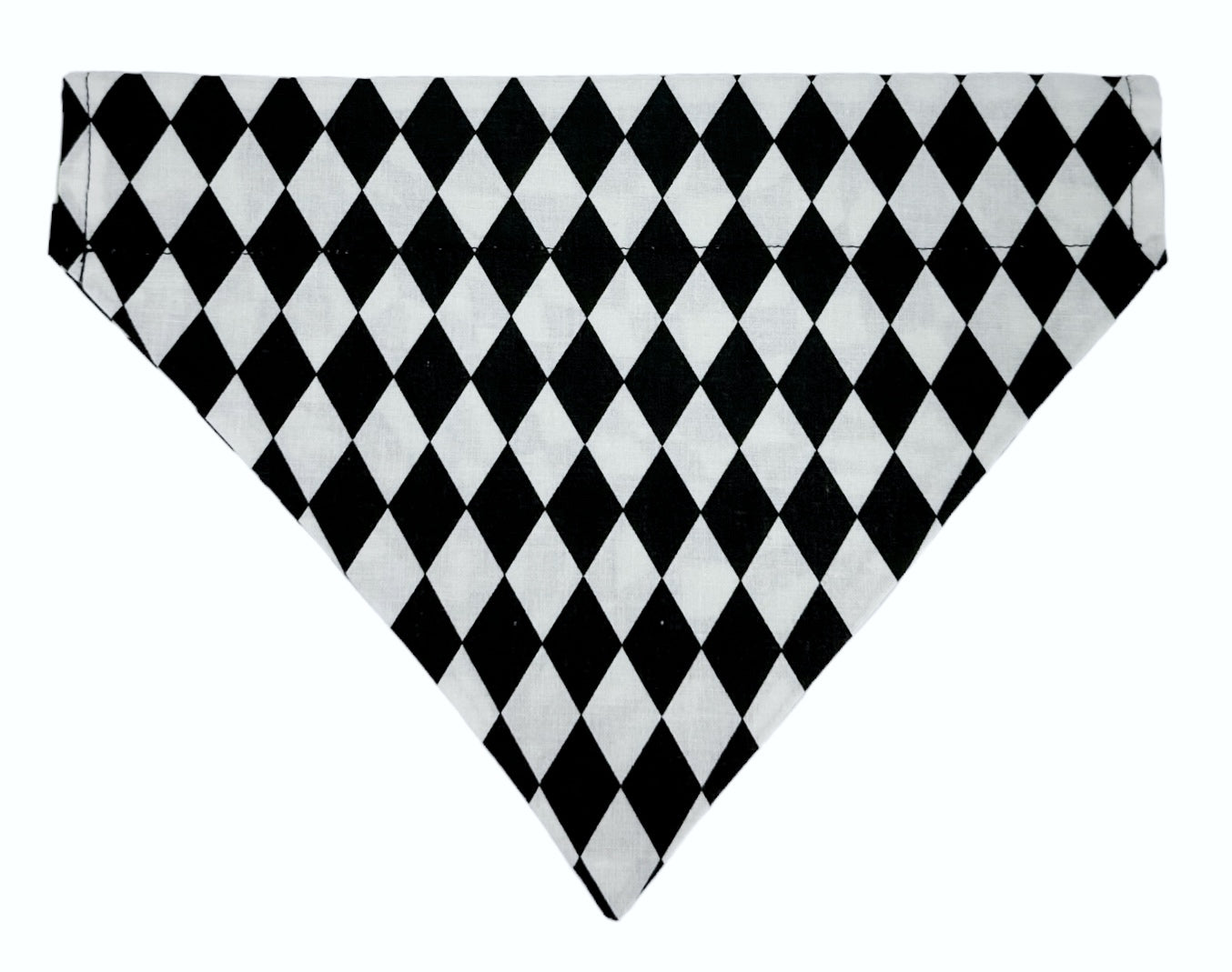 Harlequin and Warped Plaid Handmade Reversible Slip-on Bandana