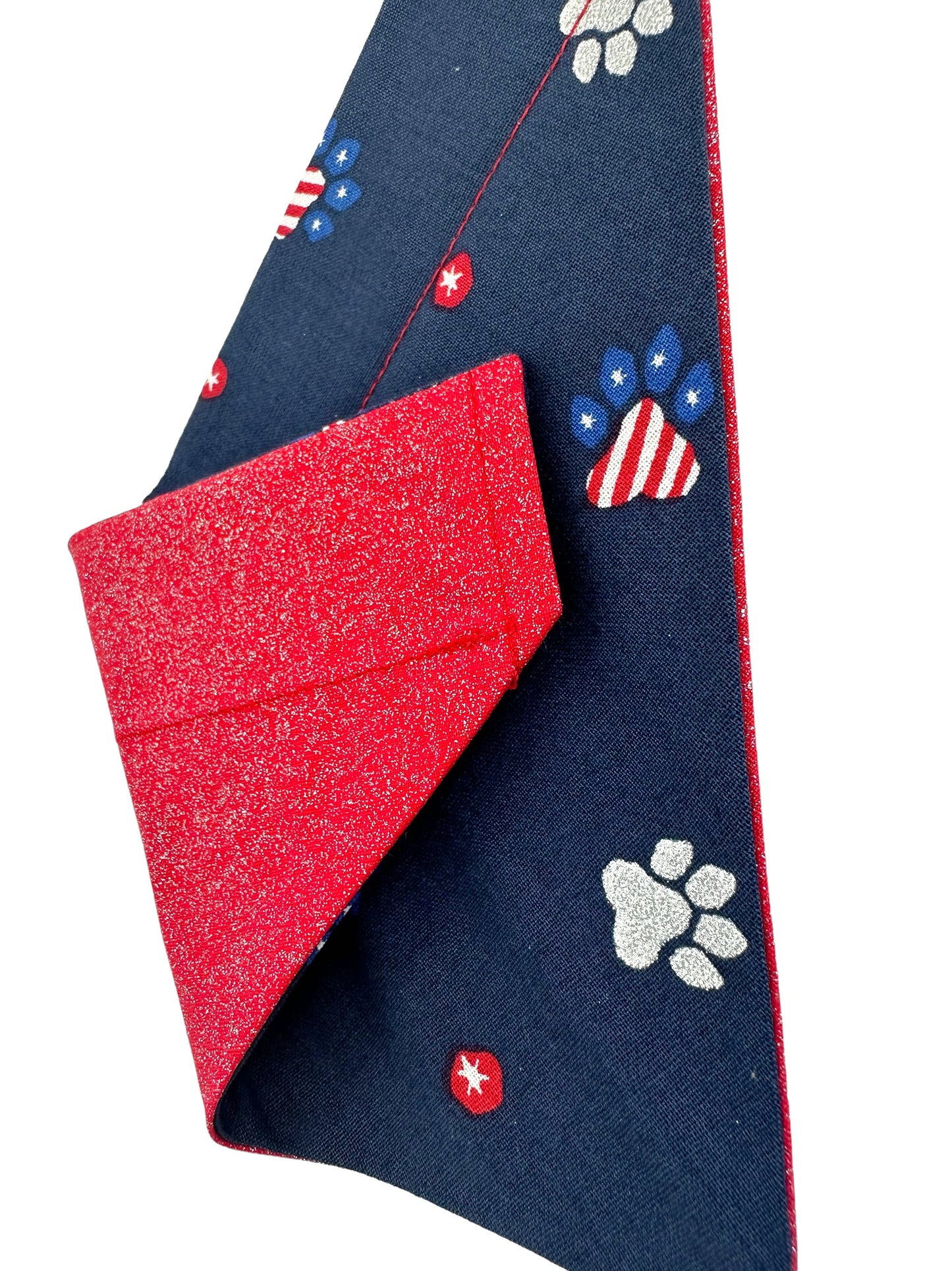 PAWty In The USA Handmade Reversible Slip-on Bandana