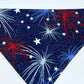 Stars and Fireworks Handmade Reversible Slip-on Bandana