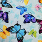 Butterflies and Yellow Flowers Handmade Reversible Slip-on Bandana