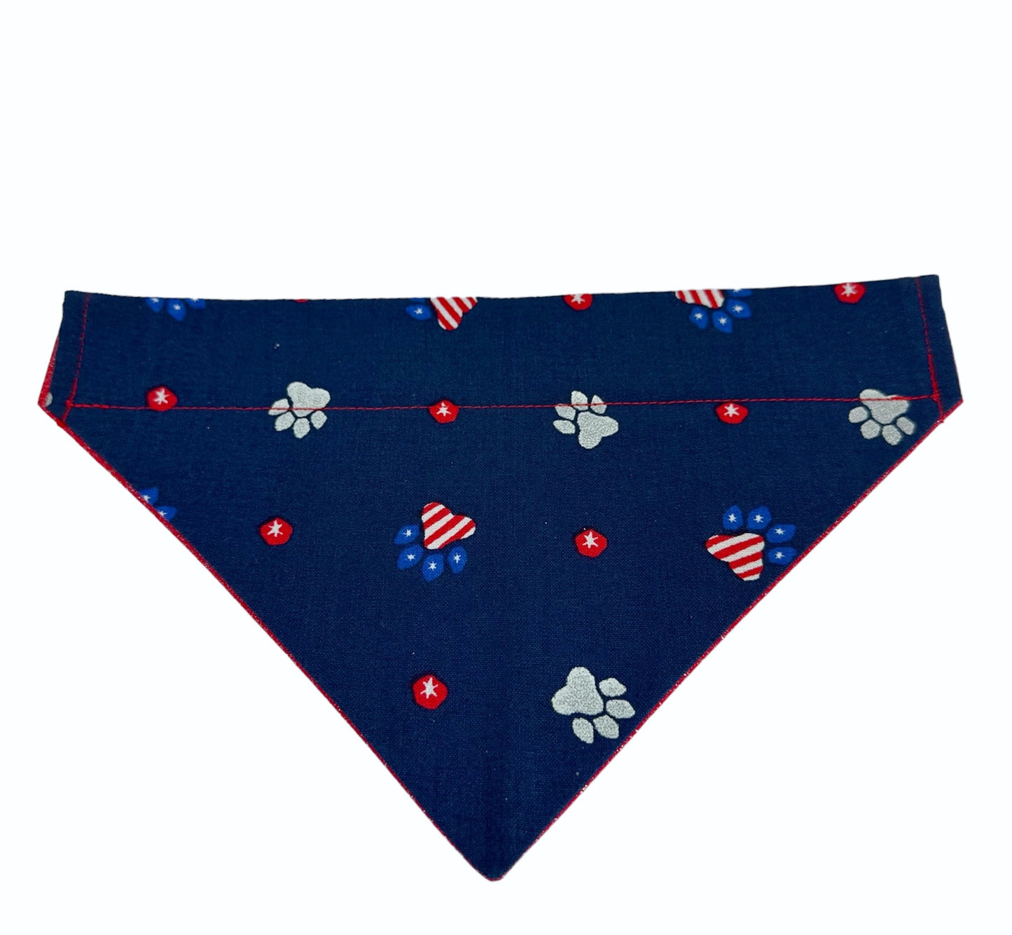 PAWty In The USA Handmade Reversible Slip-on Bandana