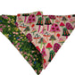 Garden Flowers and Mushrooms Handmade Reversible Slip-on Bandana