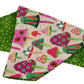 Mushrooms and Flowers Handmade Reversible Slip-on Bandana