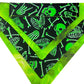 Acid Skull and Bones Glow-In-The-Dark Handmade Reversible Slip-on Bandana