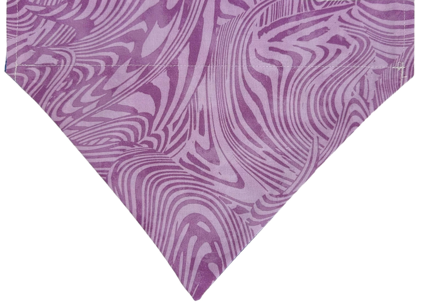 Blue Marble and Purple Marble Handmade Reversible Slip-on Bandana